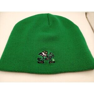Notre Dame Beanie Hat Fighting Leprechaun Vintage Officially Licensed Collegiate